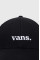 Хлопковая кепка Vans цвет чёрный с аппликацией