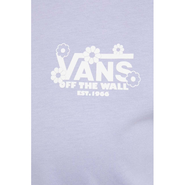 Хлопковая футболка Vans цвет фиолетовый