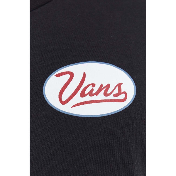 Хлопковая футболка Vans цвет чёрный с принтом