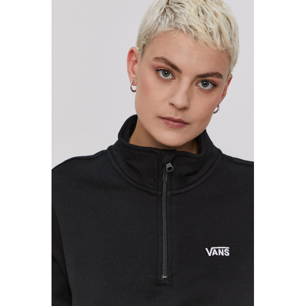 Хлопковая кофта Vans женская цвет чёрный гладкая VN0A4R97BLK1-black
