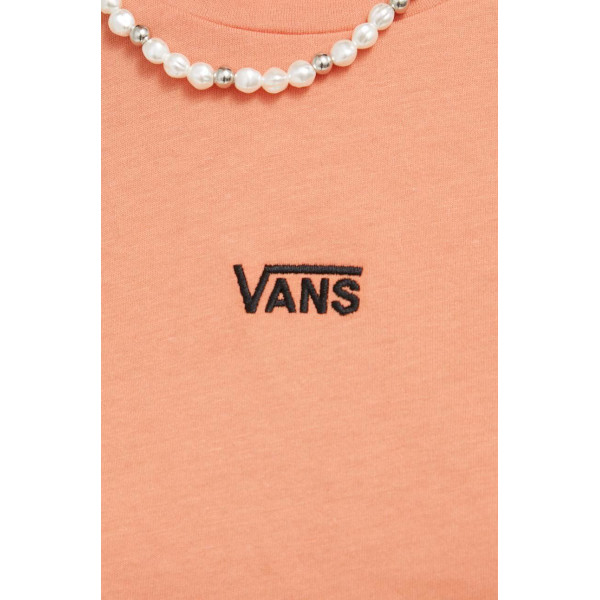 Хлопковая футболка Vans цвет оранжевый