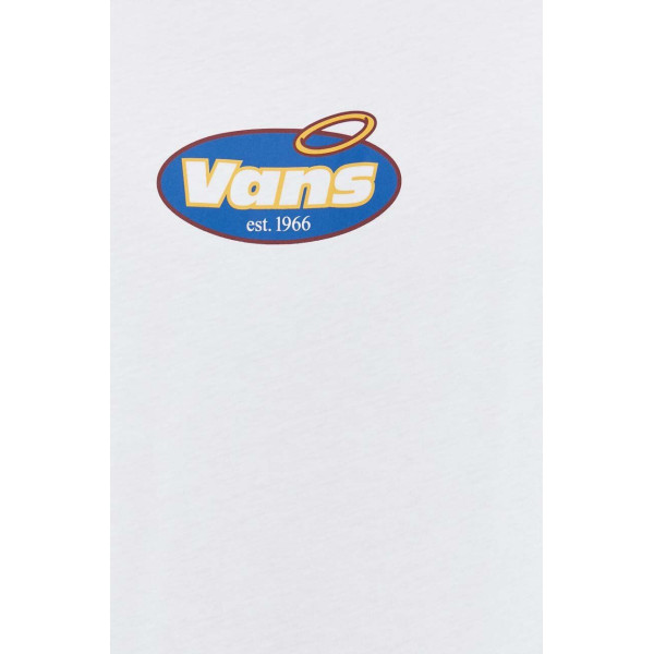 Хлопковая футболка Vans цвет белый с принтом
