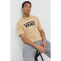 Хлопковая футболка Vans цвет бежевый с принтом  VN000GGGY971