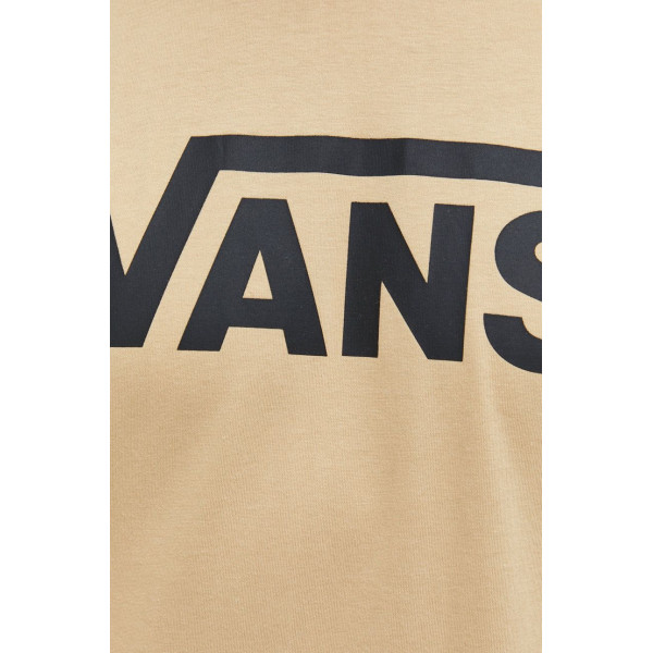 Хлопковая футболка Vans цвет бежевый с принтом