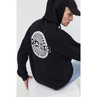 Кофта Vans мужская цвет чёрный с капюшоном с принтом