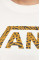 Хлопковый лонгслив Vans цвет бежевый