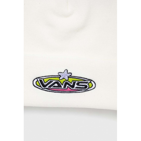 Шапка Vans цвет белый из толстого трикотажа