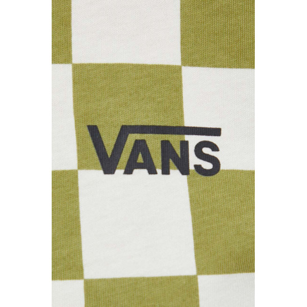 Хлопковая футболка Vans женский цвет зелёный