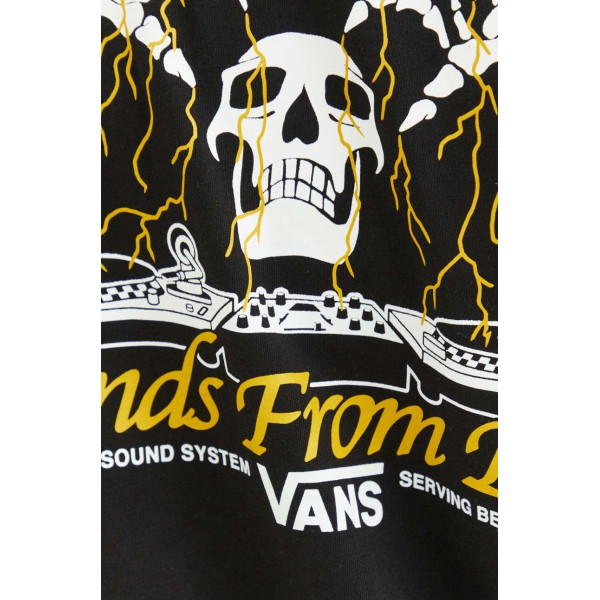 Хлопковая футболка Vans цвет чёрный с принтом
