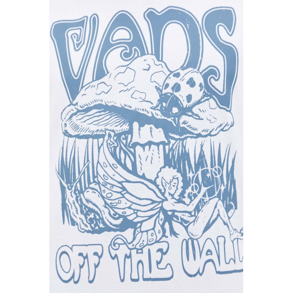 Хлопковая футболка Vans цвет белый с принтом