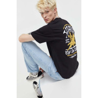 Хлопковая футболка Vans цвет чёрный с принтом  VN0008RPBLK1 