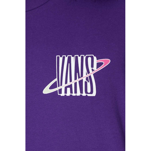 Хлопковая футболка Vans мужской цвет фиолетовый с принтом