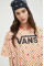Хлопковая футболка Vans цвет оранжевый