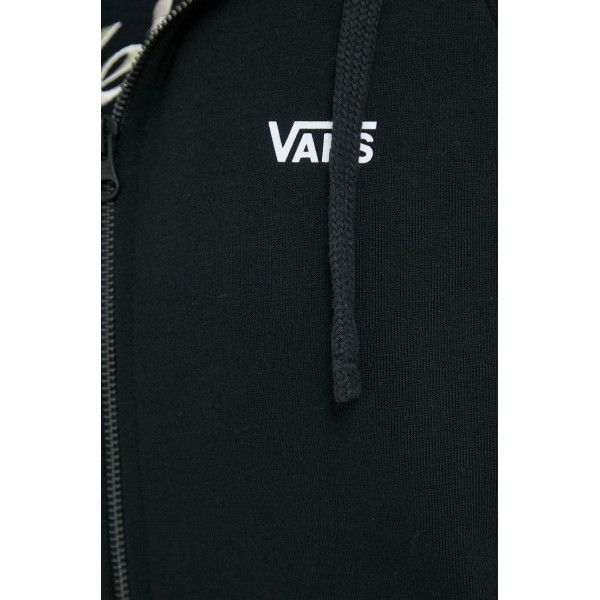 Хлопковая кофта Vans женская цвет чёрный однотонная