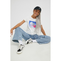 Хлопковая футболка Vans цвет белый  VN0A7YS7FS81