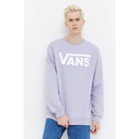 Хлопковая кофта Vans мужская цвет фиолетовый с принтом