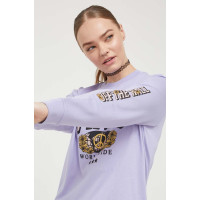 Хлопковый лонгслив Vans цвет фиолетовый  VN000ACUC8B1