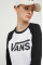 Хлопковый лонгслив Vans цвет белый