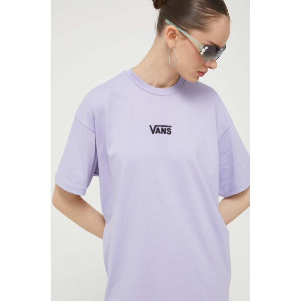 Хлопковое платье Vans цвет фиолетовый mini прямая