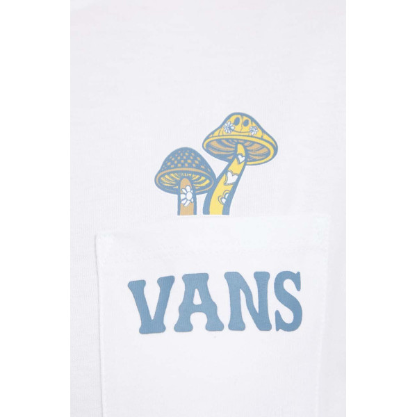 Хлопковая футболка Vans цвет белый