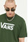 Хлопковая футболка Vans цвет зелёный с принтом