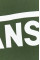 Хлопковая футболка Vans цвет зелёный с принтом