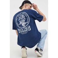 Хлопковая футболка Vans цвет синий с принтом  VN0008S0LKZ1