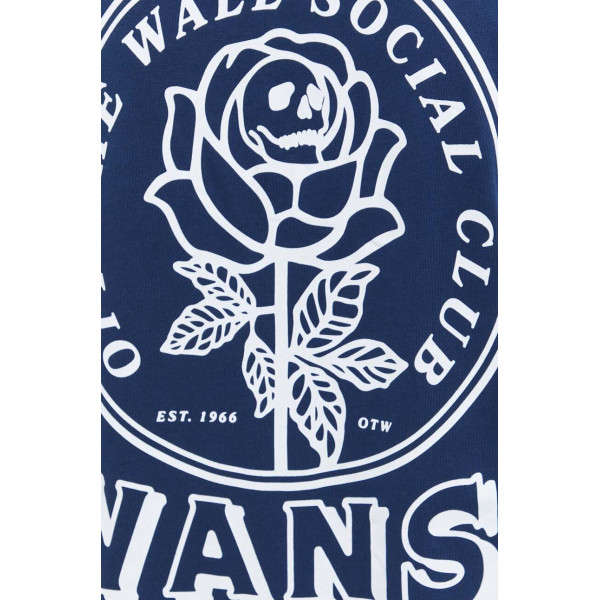 Хлопковая футболка Vans цвет синий с принтом