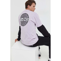 Хлопковая футболка Vans цвет фиолетовый с принтом