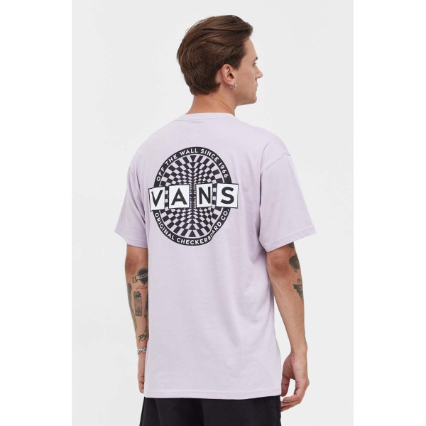 Хлопковая футболка Vans цвет фиолетовый с принтом
