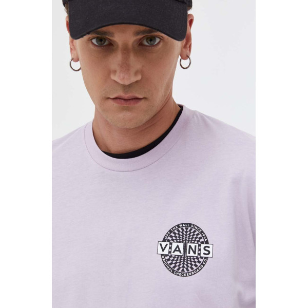 Хлопковая футболка Vans цвет фиолетовый с принтом