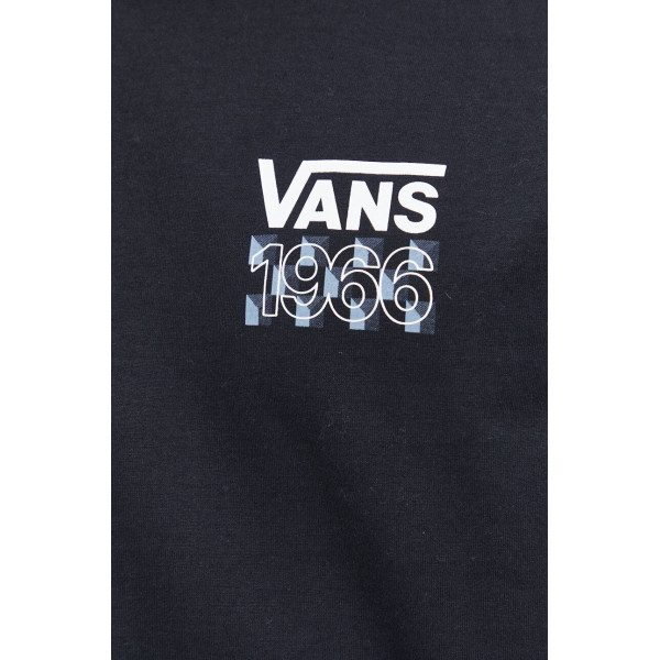 Хлопковая футболка Vans мужской цвет чёрный с принтом