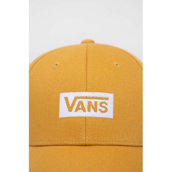 Хлопковая кепка Vans цвет жёлтый с аппликацией