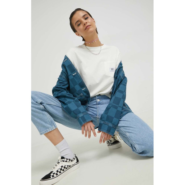 Хлопковая рубашка Vans женская relaxed