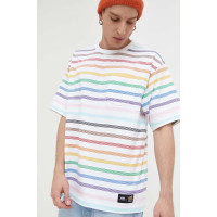 Хлопковая футболка Vans цвет белый узорный  VN0008D1WHT1