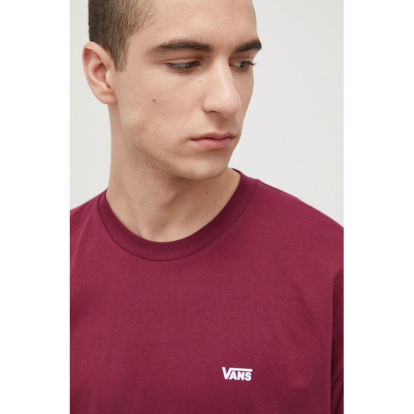 Хлопковая футболка Vans цвет фиолетовый гладкий