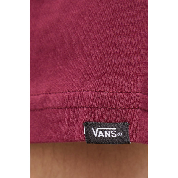 Хлопковая футболка Vans цвет фиолетовый гладкий