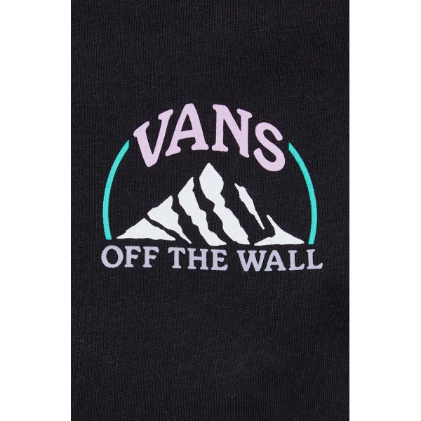 Хлопковый лонгслив Vans цвет чёрный