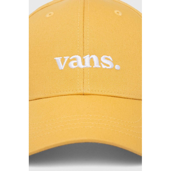 Хлопковая кепка Vans цвет жёлтый с аппликацией