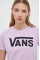 Хлопковая футболка Vans женский цвет фиолетовый