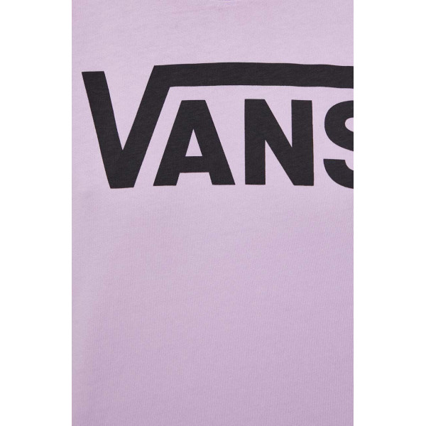 Хлопковая футболка Vans женский цвет фиолетовый