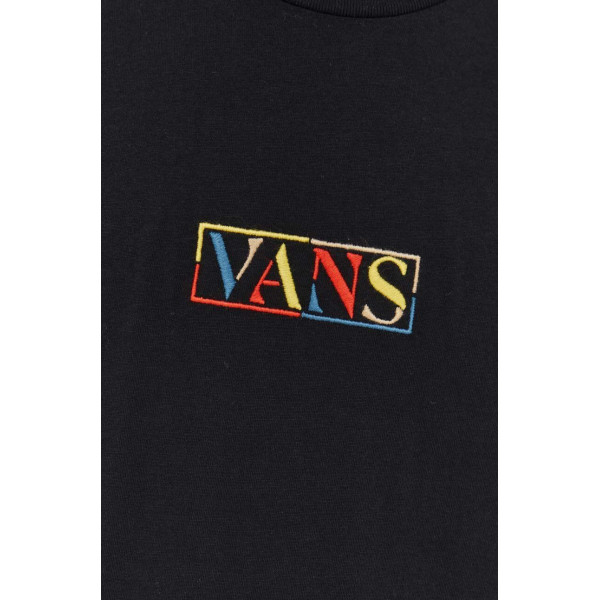 Хлопковая футболка Vans цвет чёрный с аппликацией