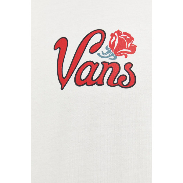 Хлопковая футболка Vans мужской цвет бежевый с принтом