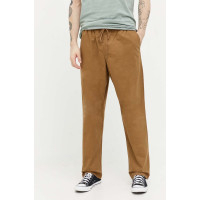 Хлопковые брюки Vans мужские цвет бежевый фасон chinos