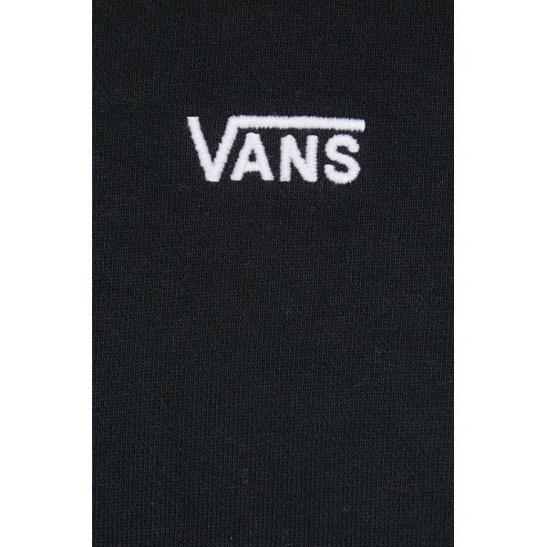 Хлопковая кофта Vans женская цвет чёрный однотонная