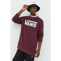 Хлопковая кофта Vans мужская цвет бордовый с принтом  VN0A456A4QU1 