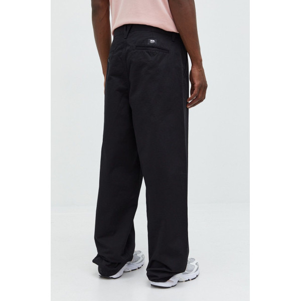 Хлопковые брюки Vans мужские цвет чёрный фасон chinos