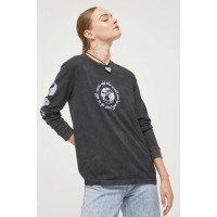 Хлопковый лонгслив Vans цвет серый  VN000AD1BLK1 