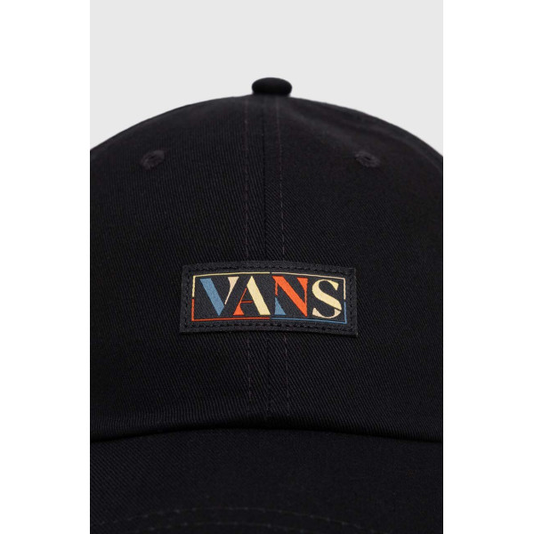 Хлопковая кепка Vans цвет чёрный с принтом