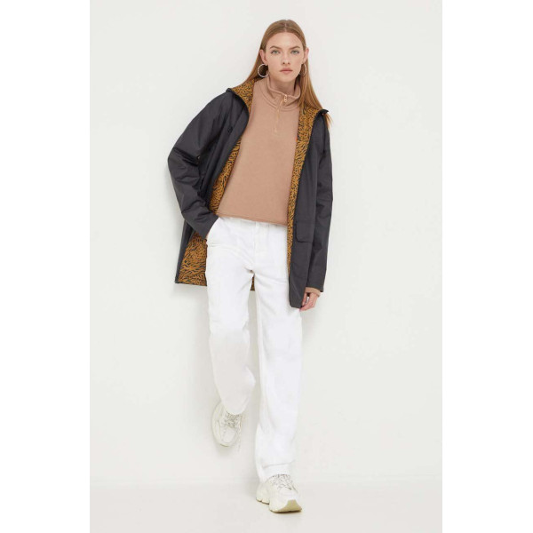 Двусторонняя куртка Vans женская цвет чёрный переходная oversize